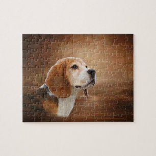 Beagle Foto Puzzle met Gift Box Legpuzzel