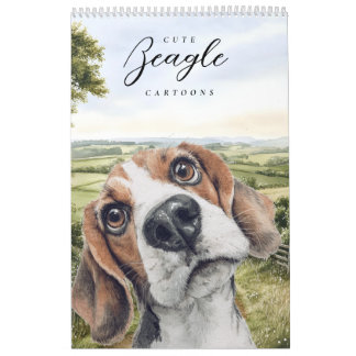Beagle Funny Cartoon Dog Kalender