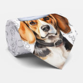 Beagle Funny Woof Christmas Hondenliefhebber Stropdas (Opgerold)