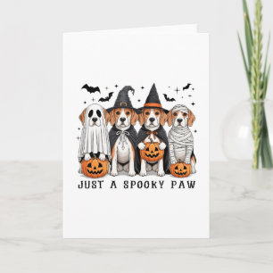 Beagle Geest Schattige Hond Halloween Thanksgiving Kaart