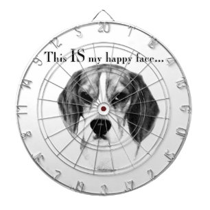 Beagle Gelukkig Gezicht; Gelukkige Beagle; Chagrij Dartbord