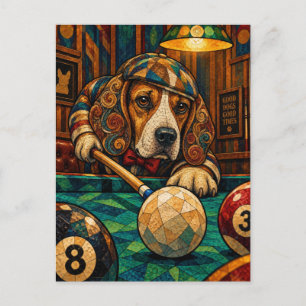 Beagle, Geometrisch Mozaïek Briefkaart