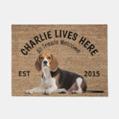 Beagle gepersonaliseerde Hondenliefhebbers deurmat (Voorkant)