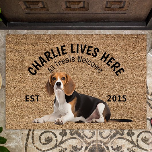 Beagle gepersonaliseerde Hondenliefhebbers deurmat