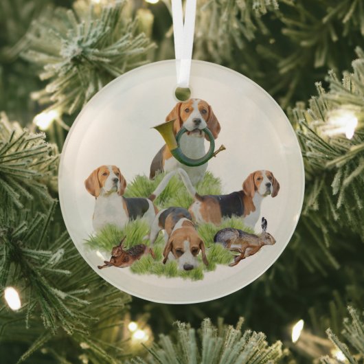 Beagle Glas Ornament (Insitu)