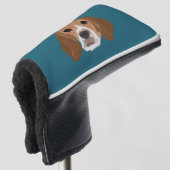 Beagle Golf Head Hoesje Golfheadcover (3/4 voorkant)