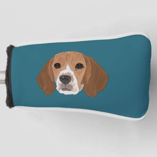 Beagle Golf Head Hoesje Golfheadcover (Voorkant)