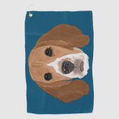 Beagle Golfhanddoek (Voorkant)