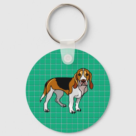 Beagle Green Sleutelhanger (Voorkant)