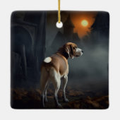 Beagle Halloween eng Keramisch Ornament (Achterkant)