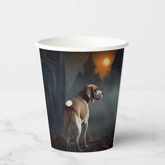 Beagle Halloween eng Papieren Bekers (Voorkant)