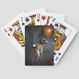 Beagle Halloween eng Pokerkaarten
