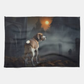 Beagle Halloween eng Theedoek (Horizontaal)