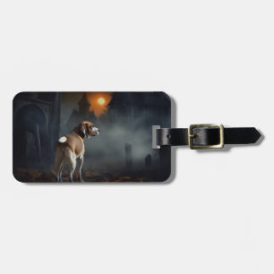 Beagle Halloween Griezelen Bagagelabel