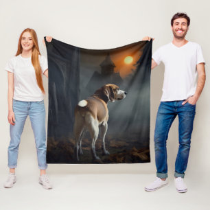 Beagle Halloween Griezelen Fleece Deken