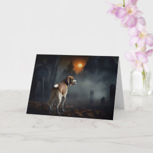 Beagle Halloween Griezelen Kaart