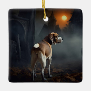Beagle Halloween Griezelen Keramisch Ornament