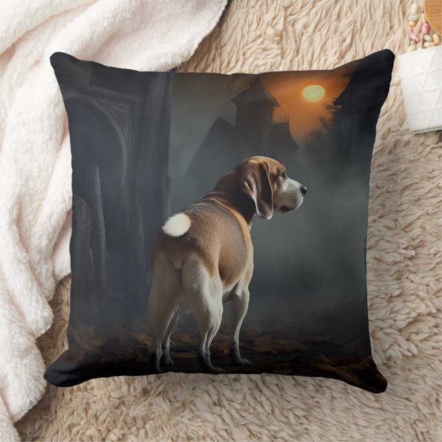 Beagle Halloween Griezelen Kussen (Deken)