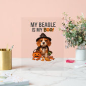 Beagle Halloween Kostuum Mijn Beagle is mijn Boo D Acryl Bord (Huwelijk)