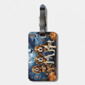 Beagle Halloween Spooky Bagagelabel (Achterkant verticaal)