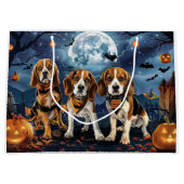 Beagle Halloween Spooky Groot Cadeauzakje (Voorkant)