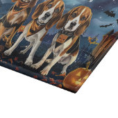 Beagle Halloween Spooky Snijplank (Hoek)