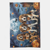 Beagle Halloween Spooky Theedoek (Verticaal)