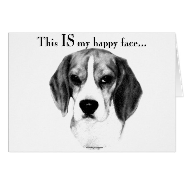 Beagle Happy Face (Voorkant Horizontaal)