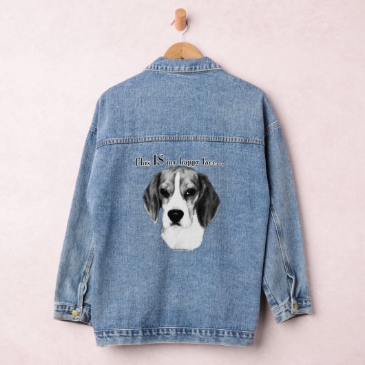 Beagle Happy Face Denim Veste (Hangar)