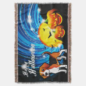 Beagle Happy Halloween Deken (Voorkant Verticaal)