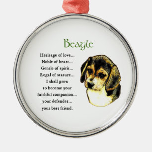 Beagle Heritage of Love Metalen Ornament