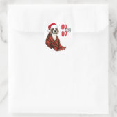 Beagle Ho Ho Ho Ronde Sticker (Tas)