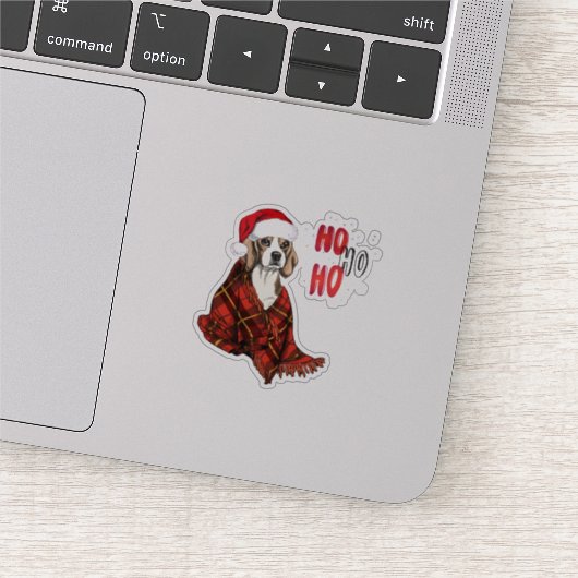 Beagle Ho Ho Transparent Sticker (Detail)