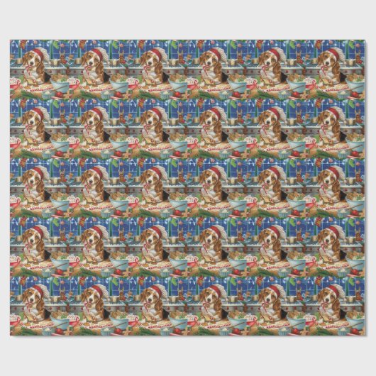 Beagle Holiday Baking: Feestelijke Kerst Cadeaupapier (Vlak)