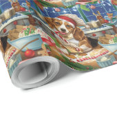 Beagle Holiday Baking: Feestelijke Kerst Cadeaupapier (Rol Hoek)