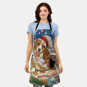 Beagle Holiday Baking: Feestelijke Kerst Schort (Gedragen)