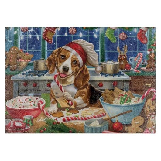 Beagle Holiday Baking: Feestelijke Kerst Snijplank (Voorkant)