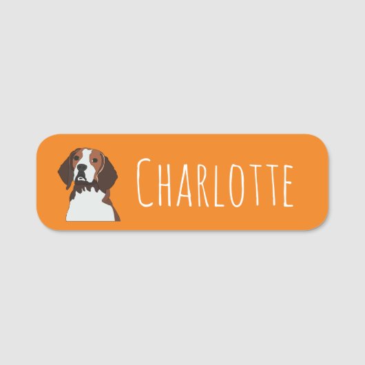 Beagle hond Beagle Naamplaatje (Voorkant)