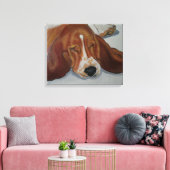Beagle hond canvas afdruk (Insitu (Woonkamer))