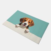 Beagle Hond Deurmat Kunst (Schuin)
