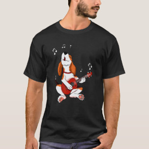 Beagle-hond die gitaar speelt Huisdierhondliefhebb T-shirt