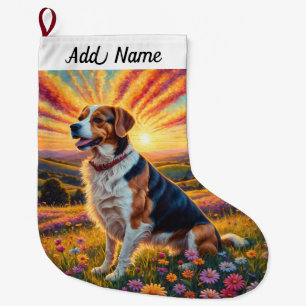 Beagle hond grote kerstsok