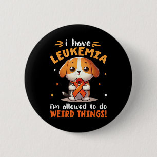 Beagle Hond Ik Heb Leukemie Ik Mag Rare Dingen Doe Ronde Button 5,7 Cm