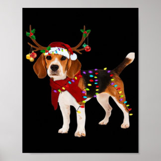 beagle hond kerst Klassiek T-shirt Poster