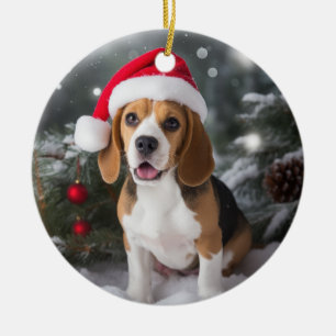 Beagle Hond Kerstmis Keepsake Keramisch Ornament