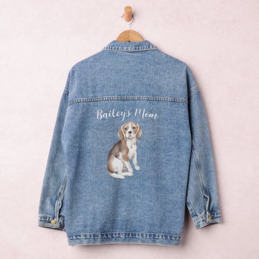 Beagle Hond Moeder Denim Jas Denim Jacket (Hangar)