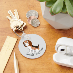 Beagle Hond Ontwerp Elke Kleur Achtergrond Sleutelhanger