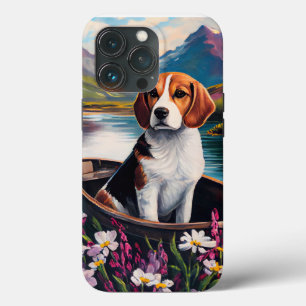 Beagle-hond op een peddel: Een landschappelijk avo iPhone 13 Pro Hoesje