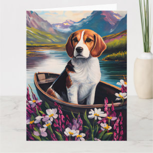 Beagle-hond op een peddel: Een landschappelijk avo Kaart