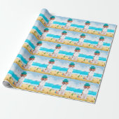 Beagle Hond Op Strand Cadeaupapier (Uitgerold)